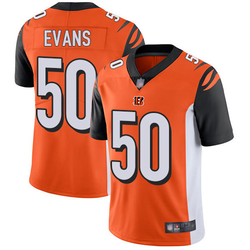 Cincinnati Bengals Limited Orange Men Jordan Evans Alternate Jersey NFL Footballl #50 Vapor Untouchable->youth nfl jersey->Youth Jersey